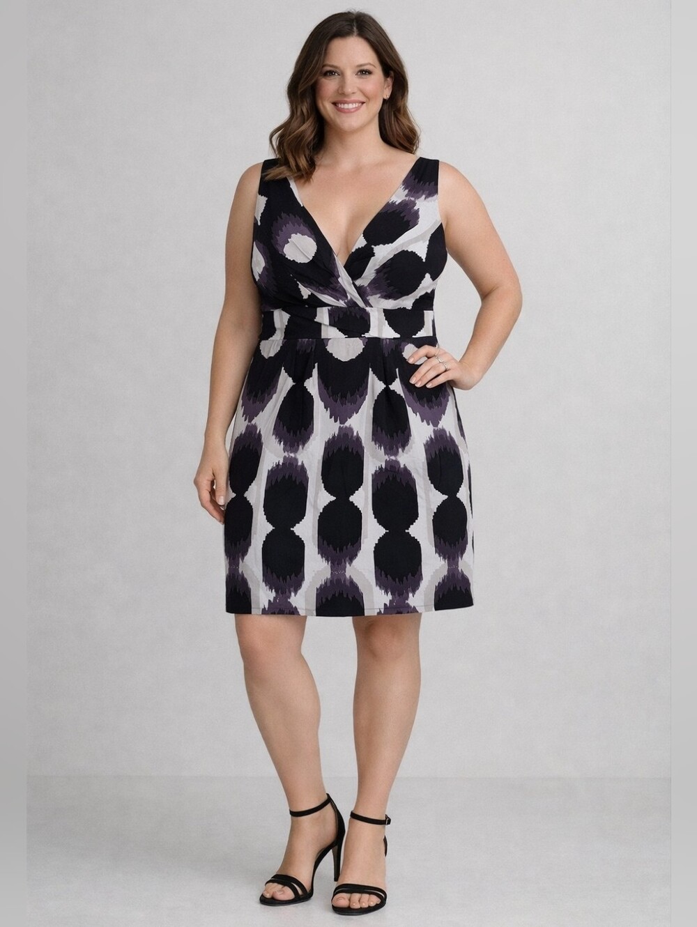Boden sleeveless mini dress ikat print size 12 GUC